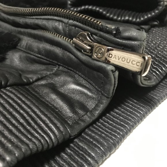 Davoucci Genuine Leather Bomber Jacket - Picture 8 of 8